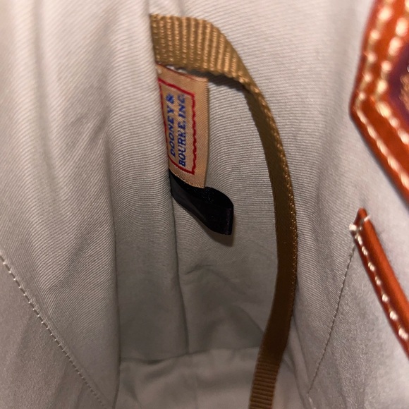 Dooney & Bourke Red and Brown Pebbled Leather Tote - Picture 9 of 11